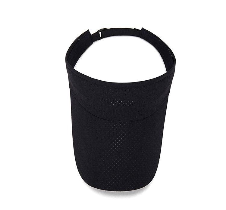 Chapeaux d'été réglables respirants Hommes Femmes Protection solaire Sports Golf Tennis Visière Chapeau Visière réglable Protection UV Top vide Solide Sports Extérieur Course Protection solaire Casquette résistante