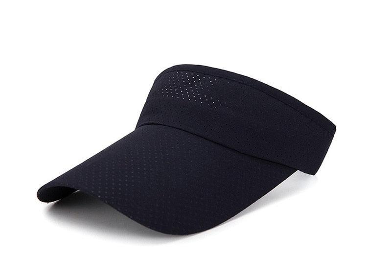 Chapeaux d'été réglables respirants Hommes Femmes Protection solaire Sports Golf Tennis Visière Chapeau Visière réglable Protection UV Top vide Solide Sports Extérieur Course Protection solaire Casquette résistante