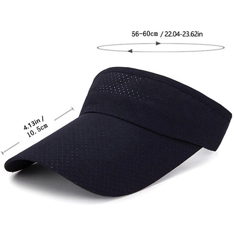 Chapeaux d'été réglables respirants Hommes Femmes Protection solaire Sports Golf Tennis Visière Chapeau Visière réglable Protection UV Top vide Solide Sports Extérieur Course Protection solaire Casquette résistante