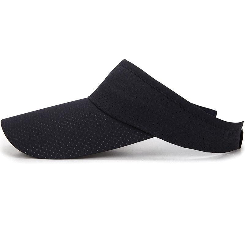 Chapeaux d'été réglables respirants Hommes Femmes Protection solaire Sports Golf Tennis Visière Chapeau Visière réglable Protection UV Top vide Solide Sports Extérieur Course Protection solaire Casquette résistante