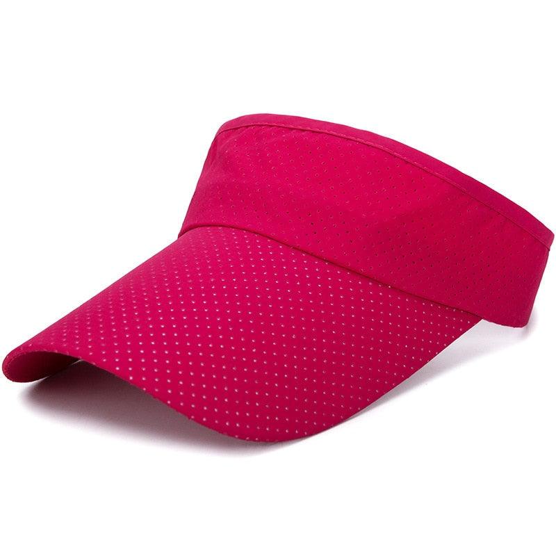 Chapeaux d'été réglables respirants Hommes Femmes Protection solaire Sports Golf Tennis Visière Chapeau Visière réglable Protection UV Top vide Solide Sports Extérieur Course Protection solaire Casquette résistante