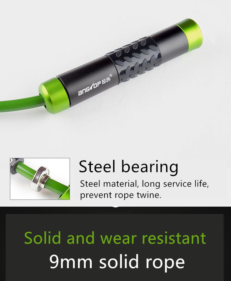 Corde à sauter lestée réglable Cordes à sauter lourdes avec câble extra épais réglable Poignées en aluminium et silicone Roulements à billes à grande vitesse Corde à sauter de qualité supérieure pour l'entraînement de boxe et les exercices de saut
