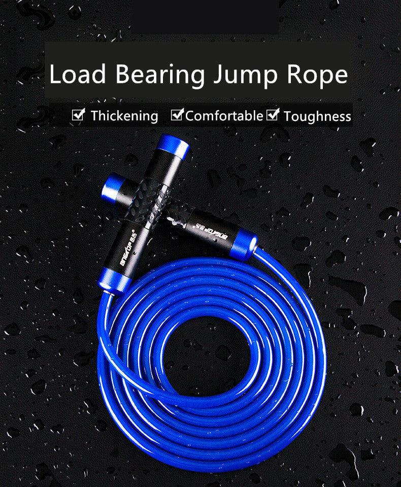 Corde à sauter lestée réglable Cordes à sauter lourdes avec câble extra épais réglable Poignées en aluminium et silicone Roulements à billes à grande vitesse Corde à sauter de qualité supérieure pour l'entraînement de boxe et les exercices de saut