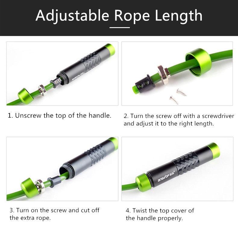 Corde à sauter lestée réglable Cordes à sauter lourdes avec câble extra épais réglable Poignées en aluminium et silicone Roulements à billes à grande vitesse Corde à sauter de qualité supérieure pour l'entraînement de boxe et les exercices de saut