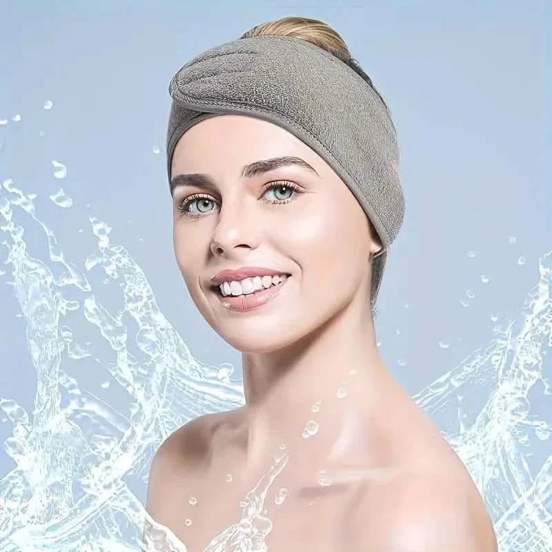Bandeau ajustable pour femme - Doux, antidérapant, idéal pour le maquillage, le lavage du visage, le yoga et la course à pied