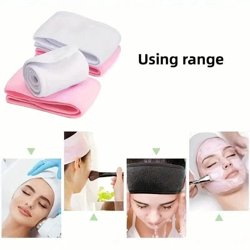 Bandeau ajustable pour femme - Doux, antidérapant, idéal pour le maquillage, le lavage du visage, le yoga et la course à pied