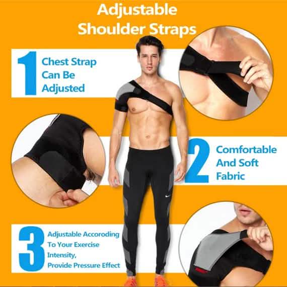 Adlikes – Attelle d'épaule réglable pour le sport, ceinture de maintien pour la gym