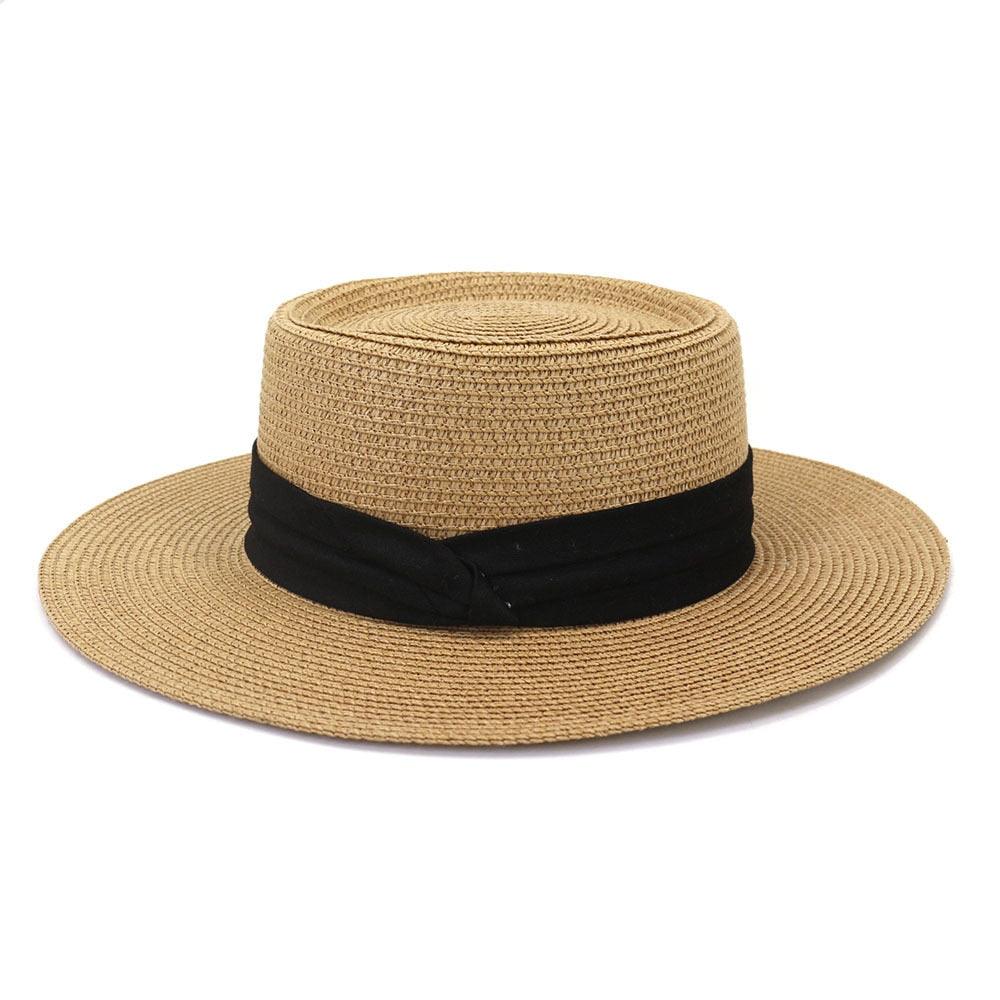 Chapeau de paille d'été pour adulte, mode décontractée, Fedora de plage, chapeau de paille à large bord, chapeau Fedora de luxe, chapeau de soleil d'été pliable, chapeau de soleil de plage léger pour femme, chapeaux de soleil respirants pour femme 56-58cm
