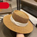 Chapeau de paille d'été pour adulte, mode décontractée, Fedora de plage, chapeau de paille à large bord, chapeau Fedora de luxe, chapeau de soleil d'été pliable, chapeau de soleil de plage léger pour femme, chapeaux de soleil respirants pour femme 56-58cm