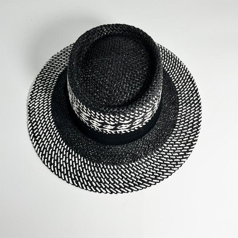 Chapeau de paille d'été pour adulte, mode décontractée, Fedora de plage, chapeau de paille à large bord, chapeau Fedora de luxe, chapeau de soleil d'été pliable, chapeau de soleil de plage léger pour femme, chapeaux de soleil respirants pour femme 56-58cm