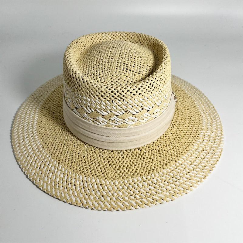 Chapeau de paille d'été pour adulte, mode décontractée, Fedora de plage, chapeau de paille à large bord, chapeau Fedora de luxe, chapeau de soleil d'été pliable, chapeau de soleil de plage léger pour femme, chapeaux de soleil respirants pour femme 56-58cm