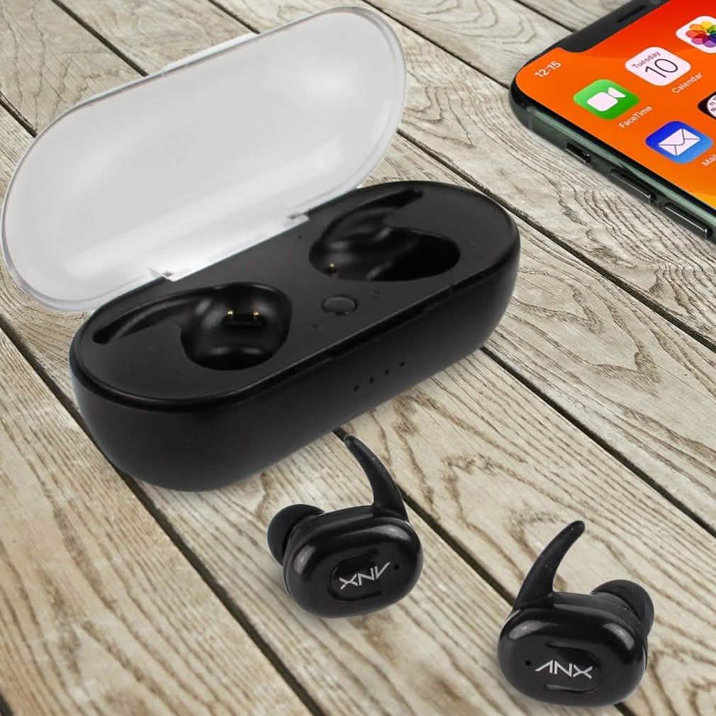 Écouteurs sans fil Aduro Sync-Buds avec étui de recharge