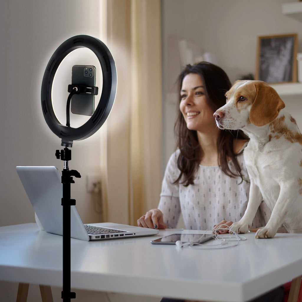 Aduro U-Stream Studio de streaming à domicile avec anneau lumineux de 10 pouces et trépied