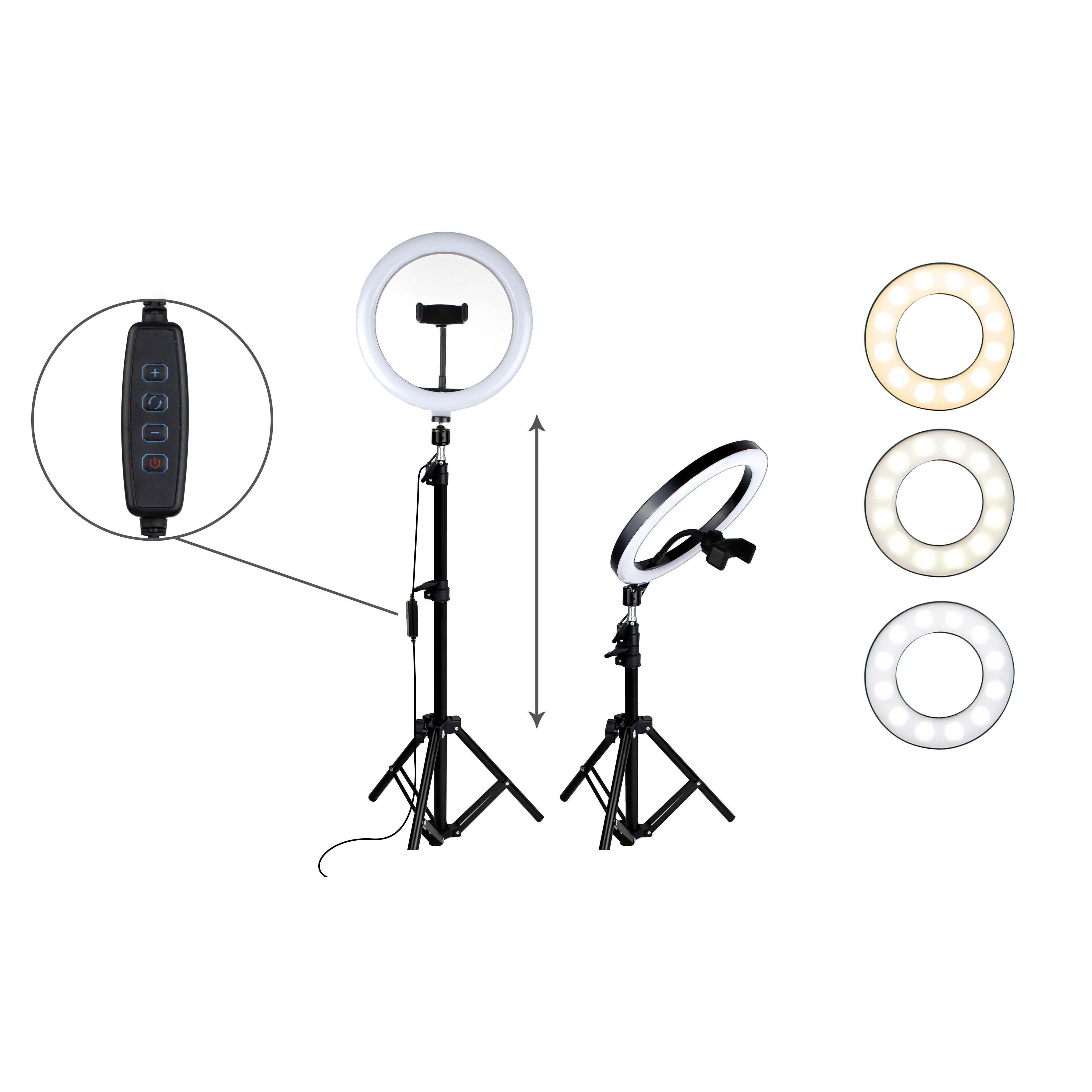 Aduro U-Stream Studio de streaming à domicile avec anneau lumineux de 10 pouces et trépied