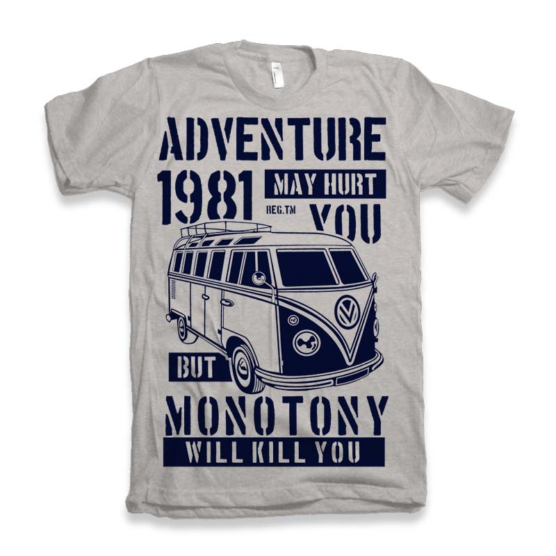 T-shirt graphique à manches courtes en viscose de bambou/coton biologique Adventure 1981 pour homme