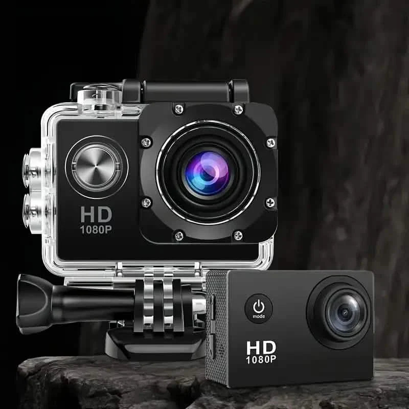 Caméra d'action Ultra HD 1080P – Grand angle 140°, objectif Fisheye, écran LCD