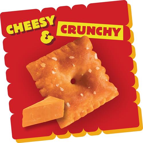 Crackers au fromage Cheez-It, crackers cuits au four, snacks pour le bureau et les enfants, extra grillés, boîte de 340g (12 paquets)