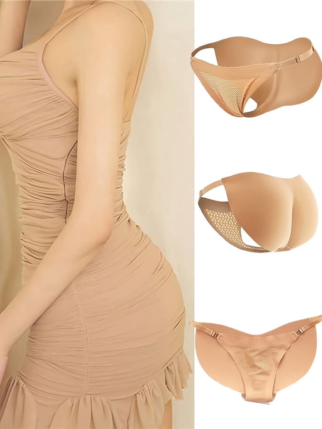 Culotte Invisible Push-up Effet Faux Fesses pour Femme – Lingerie Féminine Ultra-Fine, Respirante et Sans Couture pour un Rehaussement Naturel et un Confort Optimal Toute la Journée