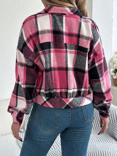 Veste à carreaux boutonnée à manches longues pour femme, confortable, tendance et décontractée, veste simple