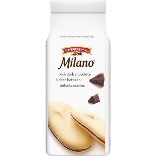 Biscuits Pepperidge Farm Milano Chocolat noir, sachet de 170 g (15 biscuits)
