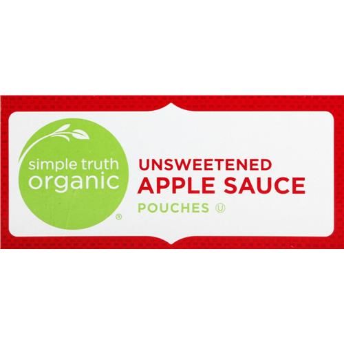Compote de pommes biologique sans sucre Simple Truth en sachets 4 unités / 90 g