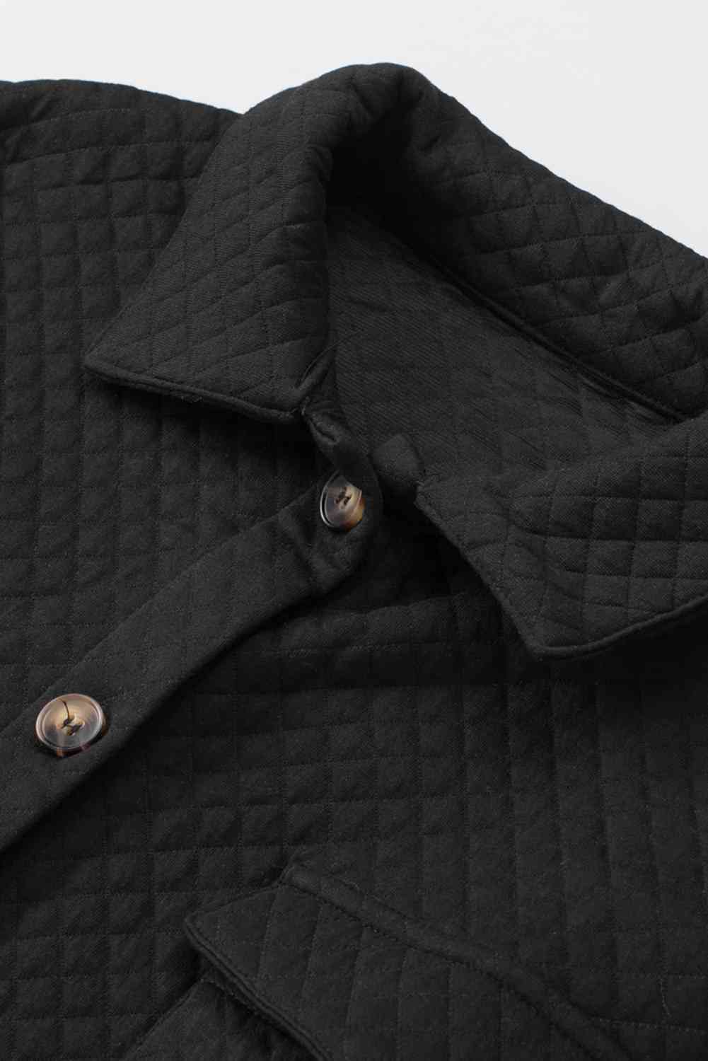Veste boutonnée à col confortable, légère, de conception classique avec poches