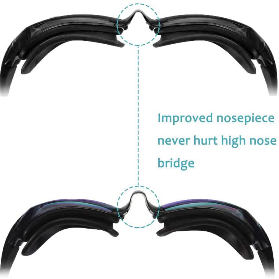 Aegend Lunettes de natation anti-fuite avec protection intégrale