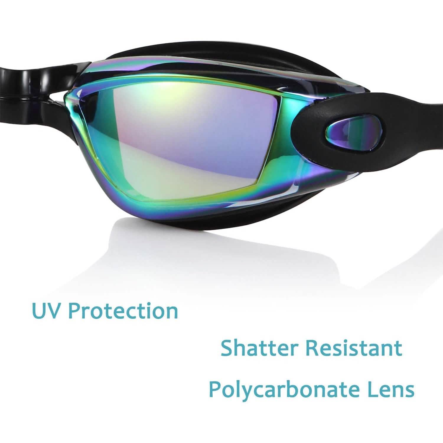 Aegend Lunettes de natation anti-fuite avec protection intégrale