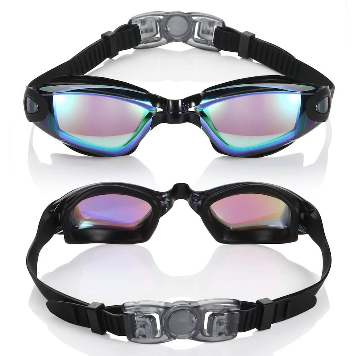 Aegend Lunettes de natation anti-fuite avec protection intégrale