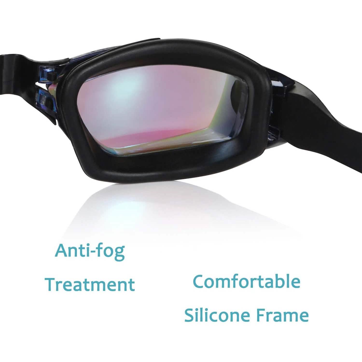Aegend Lunettes de natation anti-fuite avec protection intégrale