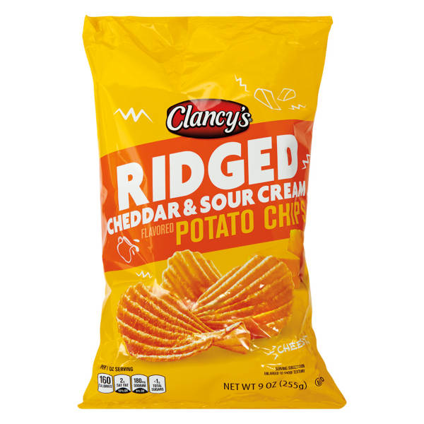 Croustilles ondulées saveur cheddar et crème sure Clancy's, 255 g
