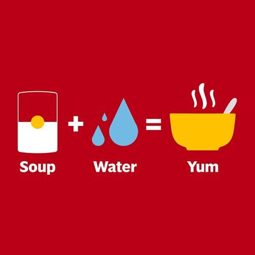 Soupe condensée pour enfants Campbell’s, pâtes en forme de patte de patrouille avec poulet dans un bouillon de poulet, boîte de 10,5 oz