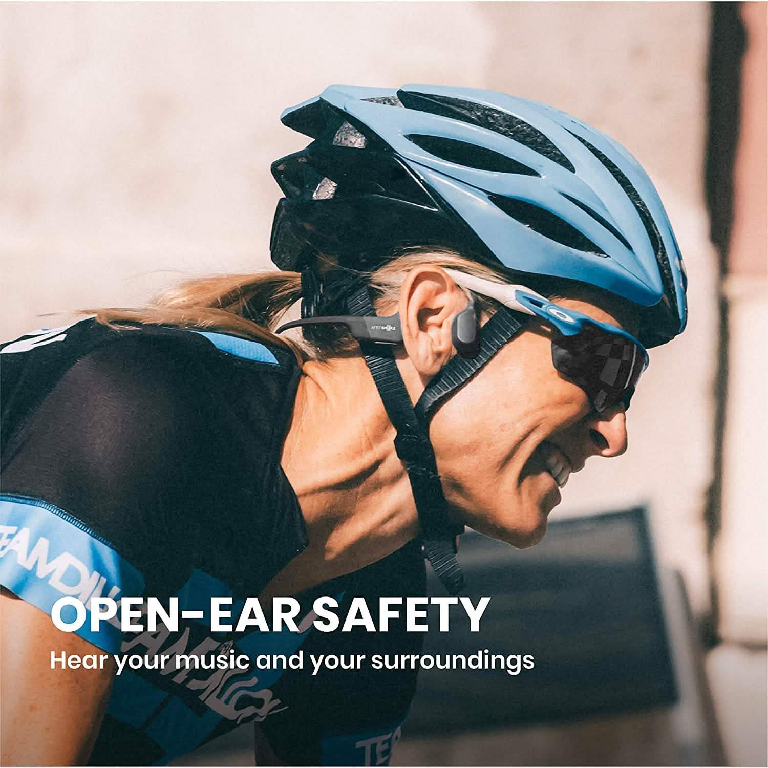 AfterShokz Aeropex - Casque de sport à conduction osseuse Bluetooth à oreille libre