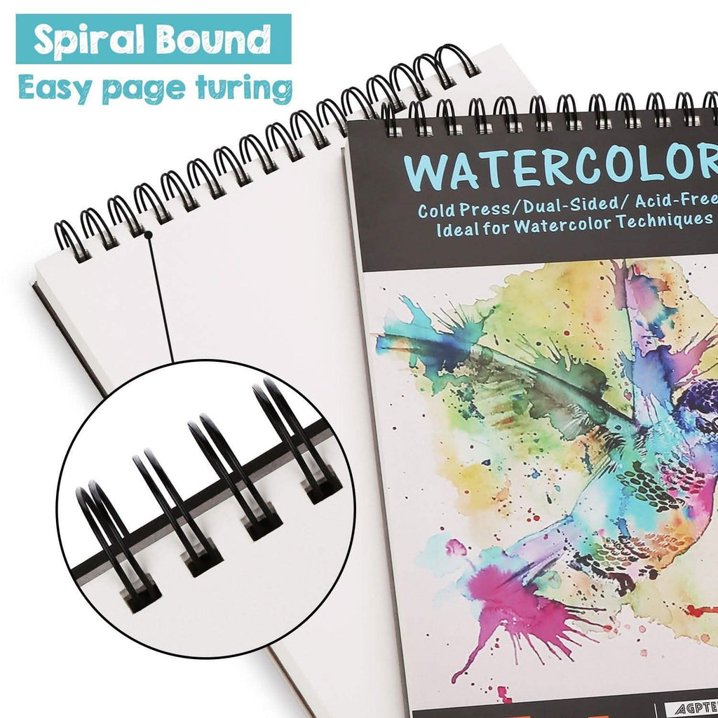 Bloc de 35 feuilles de papier aquarelle AGPtEk 12 pouces