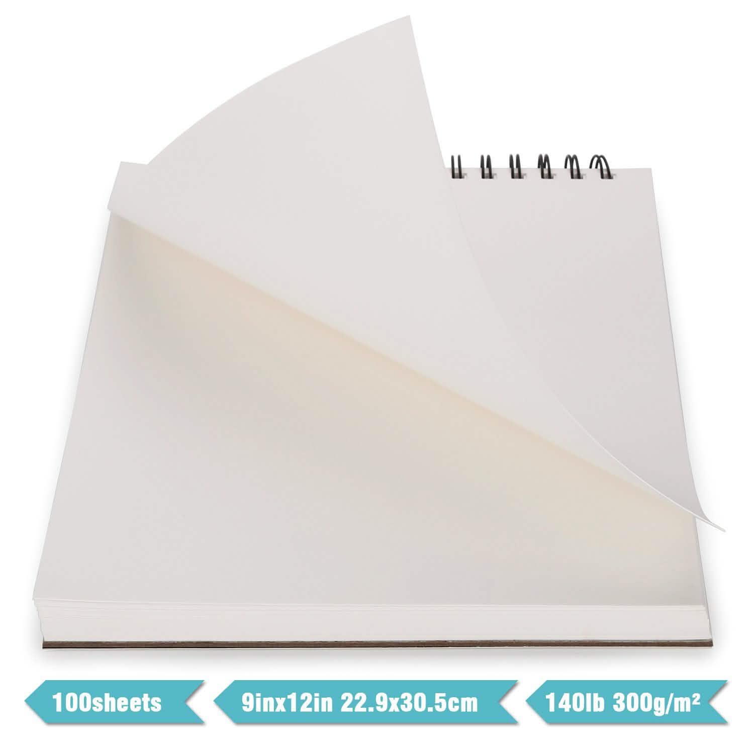 Bloc de 35 feuilles de papier aquarelle AGPtEk 12 pouces
