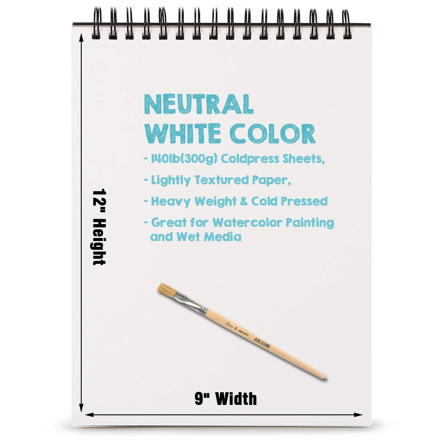 Bloc de 35 feuilles de papier aquarelle AGPtEk 12 pouces