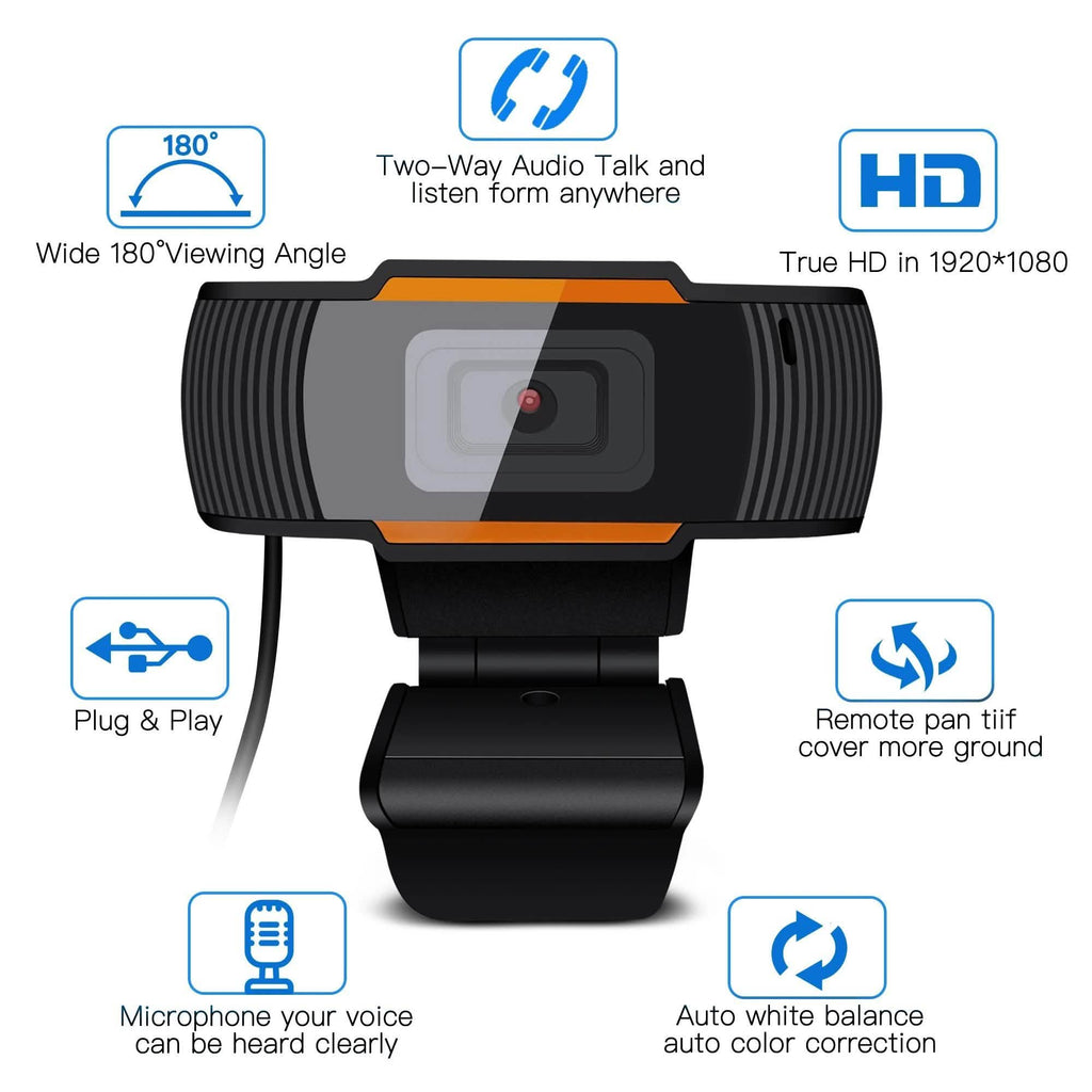 Webcam AGPTEK HD 1080P avec autofocus et microphone