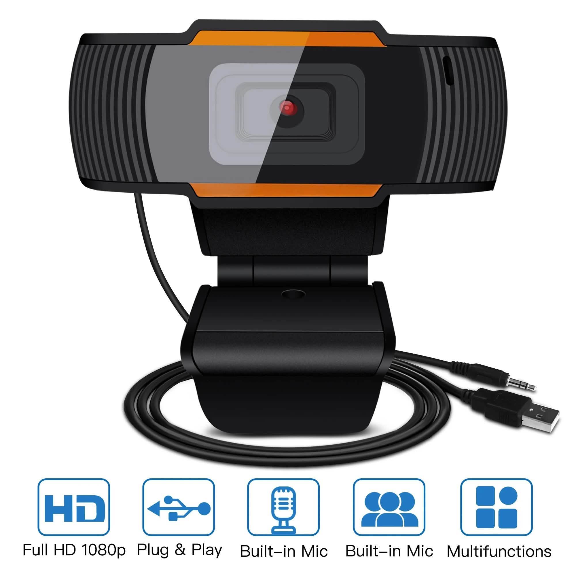 Webcam AGPTEK HD 1080P avec autofocus et microphone