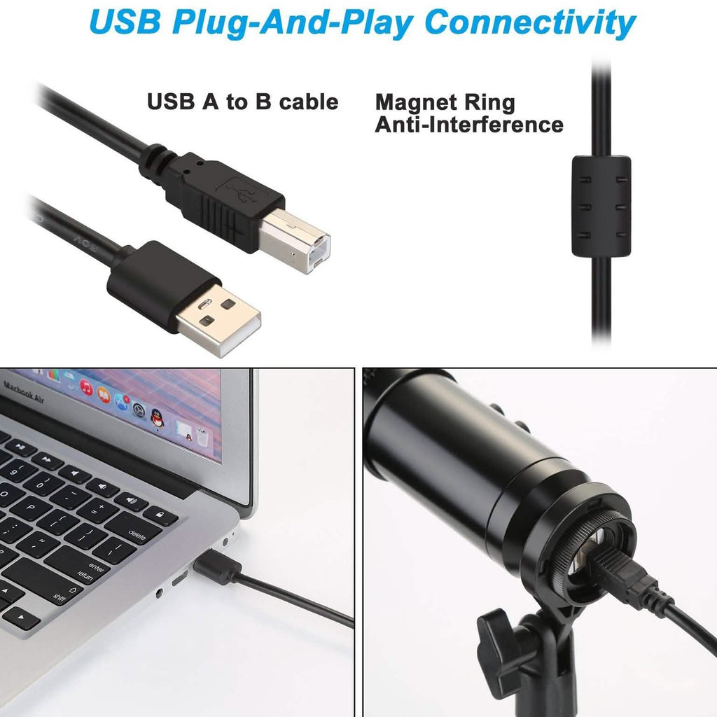Microphone USB à condensateur AGPtEK