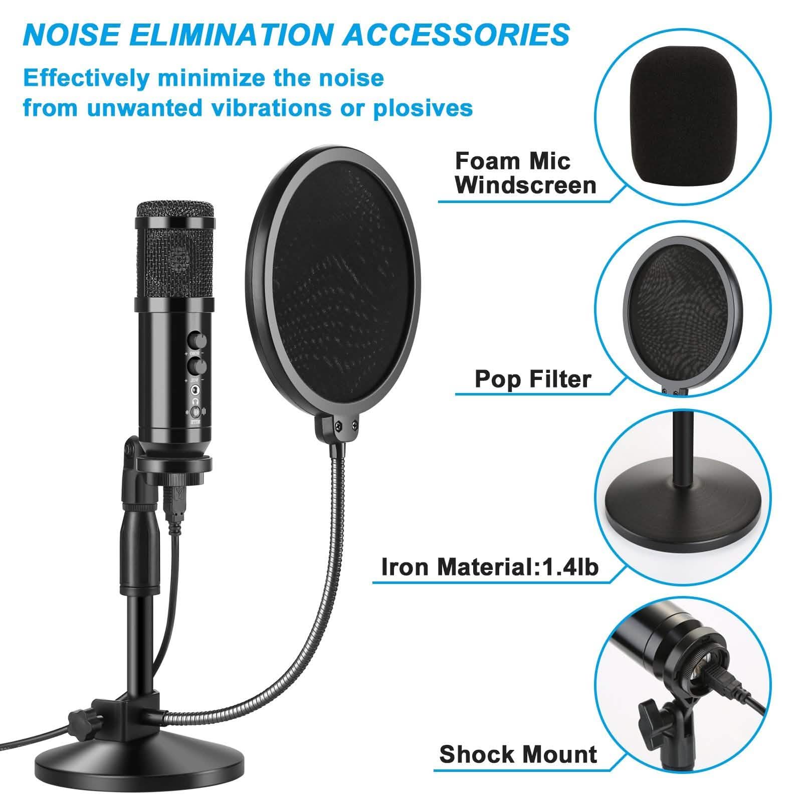 Microphone USB à condensateur AGPtEK