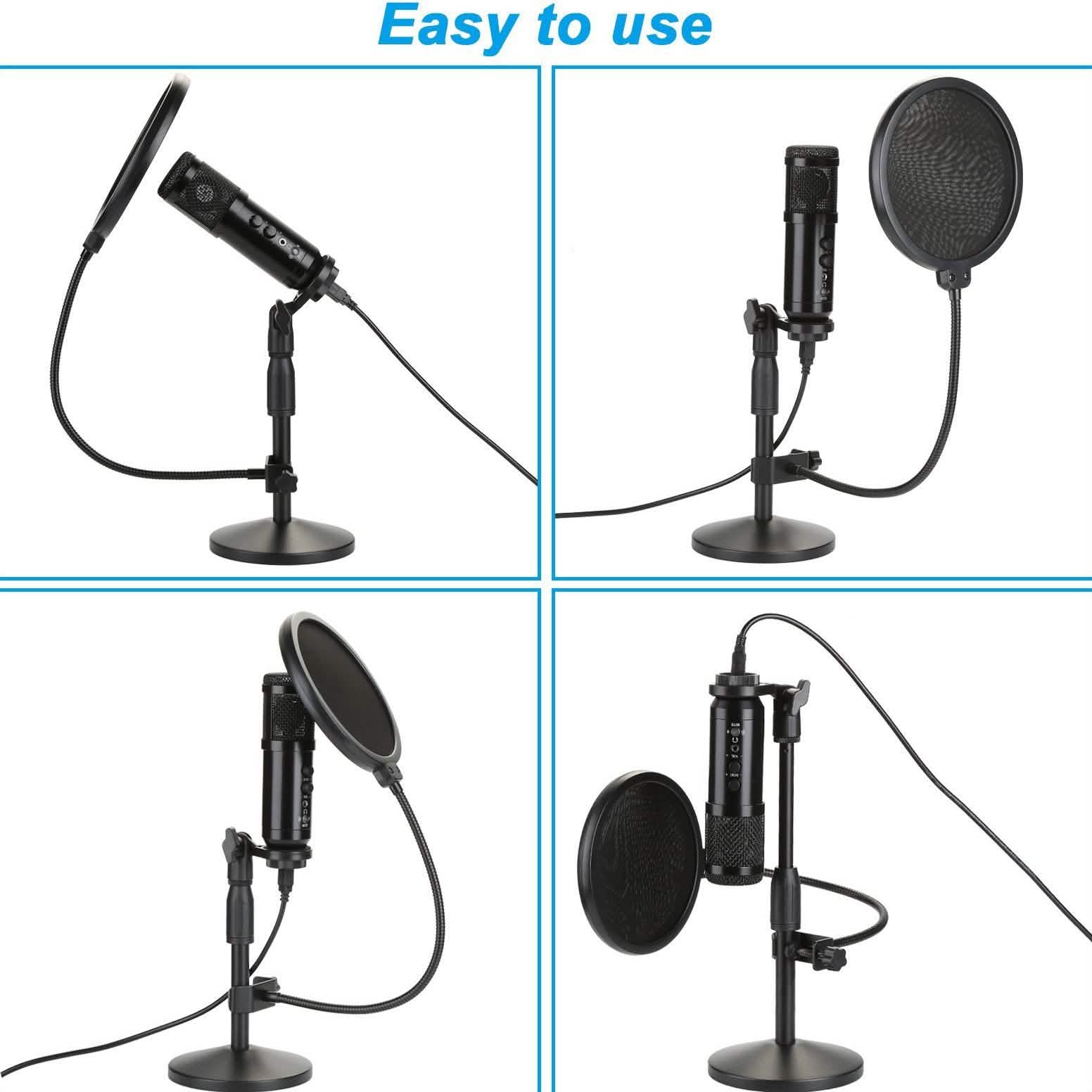Microphone USB à condensateur AGPtEK