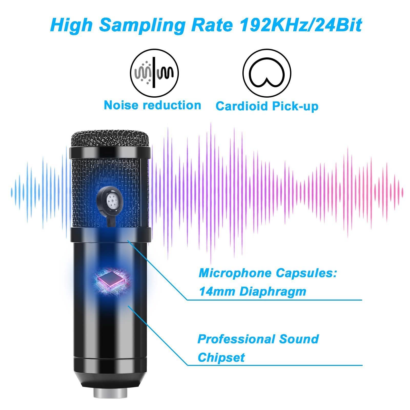 Microphone USB à condensateur AGPtEK