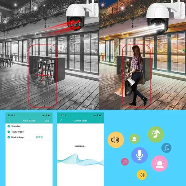 Caméra de sécurité sans fil intelligente avec détection humaine