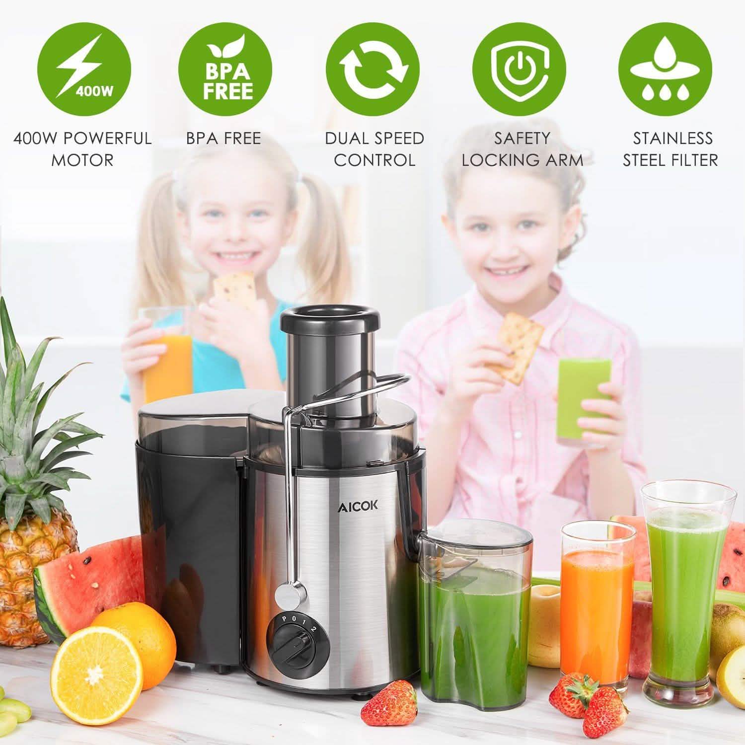 Aicok Centrifugeuse électrique pour fruits et légumes entiers