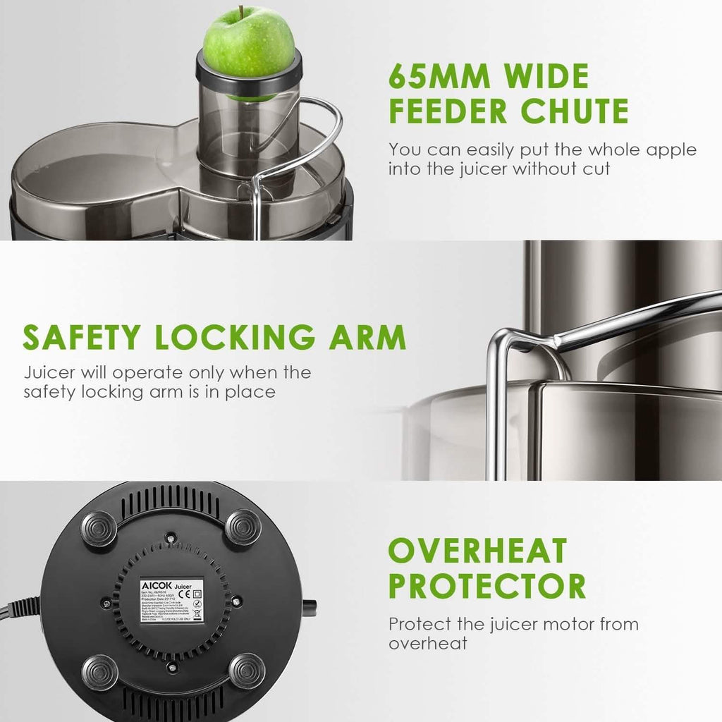 Aicok Centrifugeuse électrique pour fruits et légumes entiers
