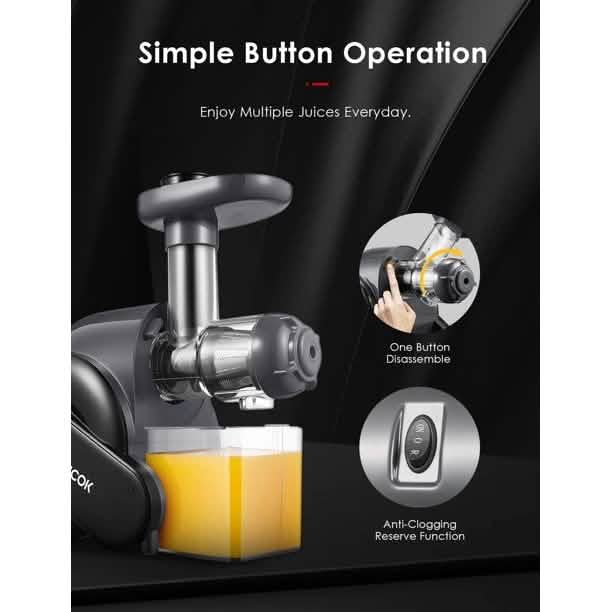 Extracteur de jus à mastication AICOK avec fonction inverse