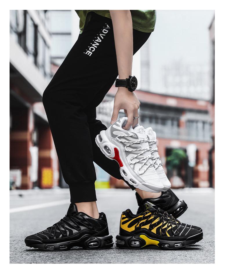 Baskets Hommes Confortables à Coussin d'Air Respirantes Antidérapantes Légères Décontractées pour la Course à Pied, la Gym, le Jogging, la Marche, les Couples, les Sports de Plein Air et la Gym