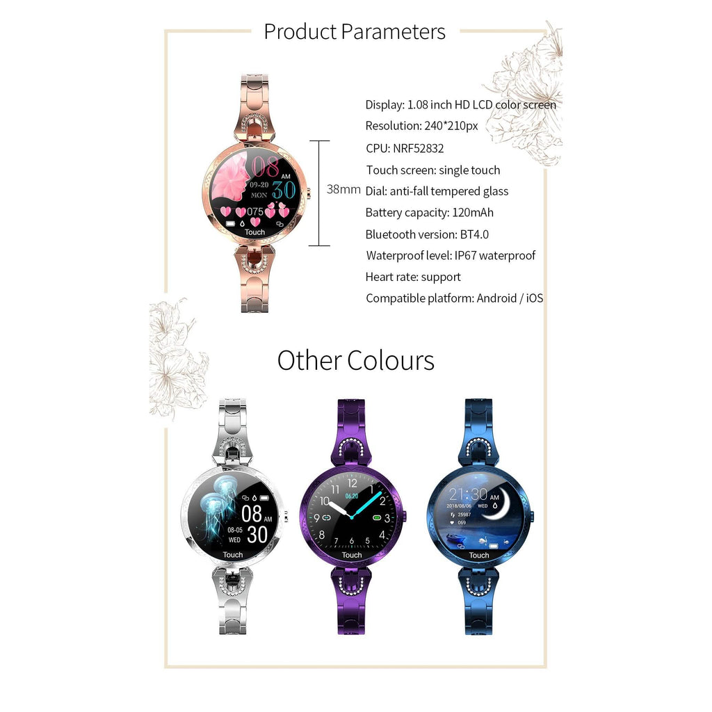 Montre connectée pour femmes AK15