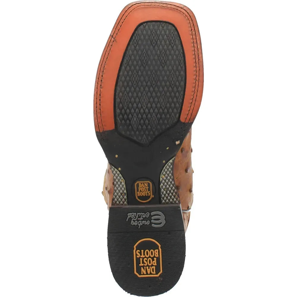 Dan Post Alamosa – Bottes de cowboy en cuir d'autruche pour homme