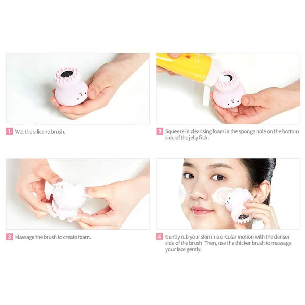 Éponge et brosse nettoyante tout-en-un pour les pores en profondeur